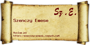Szenczy Emese névjegykártya